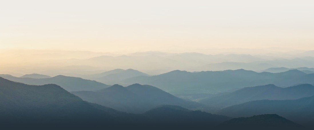 Layered ridges of the Great Smoky Mountains at dawn
